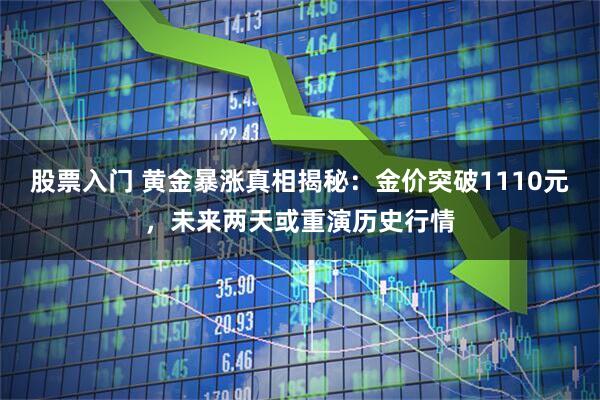 股票入门 黄金暴涨真相揭秘：金价突破1110元，未来两天或重演历史行情